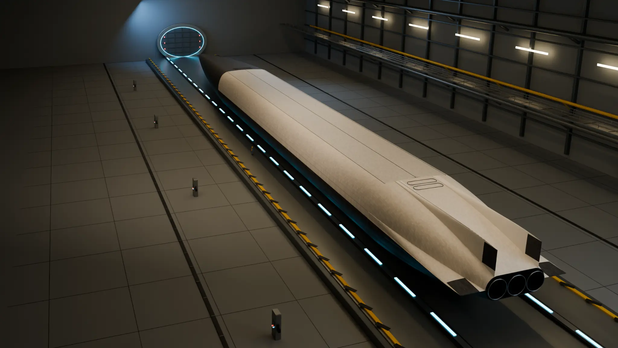 AstroLiner в ангаре, вид со стороны кормовой части